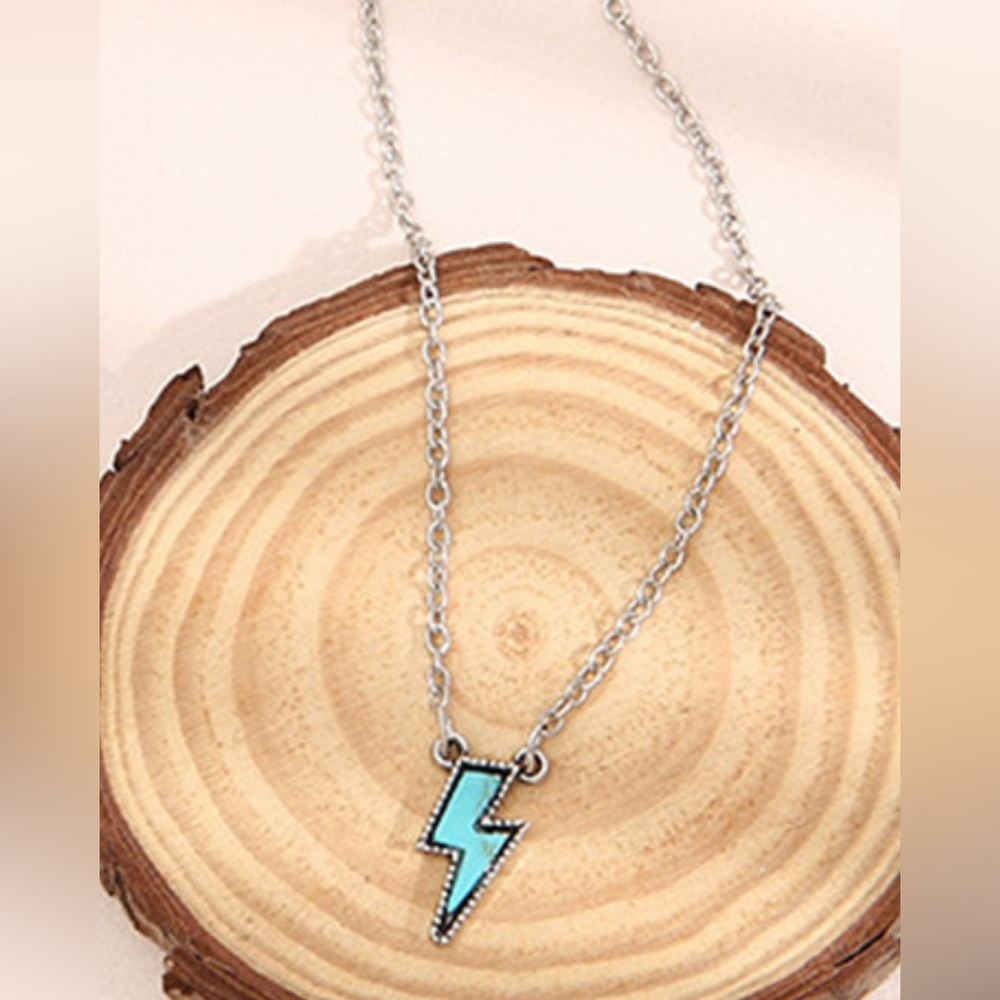 Turquoise lightning necklace